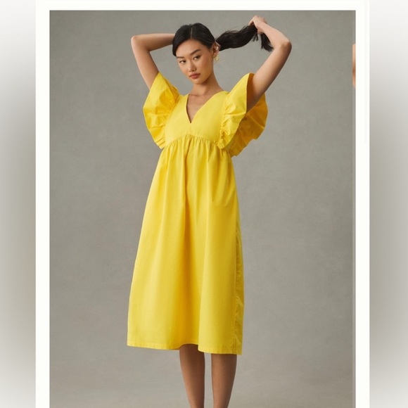 Anthropologie Dresses & Skirts - *Anthropologie Maeve Printed Flutter Sleeve Babydoll Dress